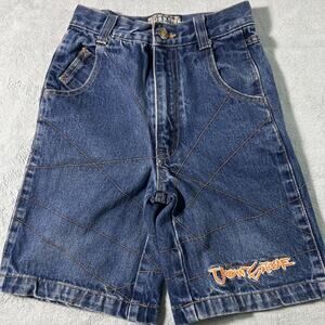Y2k 2000s Chain Stitch Shorts Youth Boys 5T 22x7 Child Grunge Skater Surf Baggy